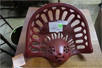 Red painted Stoddard Gram seat from turn of the