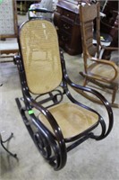 Woven back and seat sewing rocker