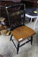 Single Hitchcock Tole painted side chair