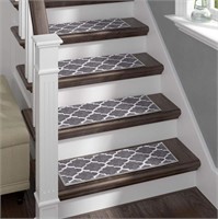 Sultans Rugs Stair Treads Collection, Gray and