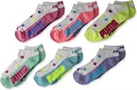 6-Pk PUMA Little Girls' SP Low Cut Socks, bright
