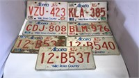 Set Of 7 Alberta License Plates