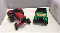 Tonka Diecast Tractor & A Jeep