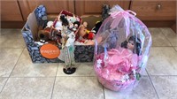 A Mix Box Of Dolls & Stuffed Animals