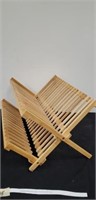 Bamboo folding dish rack 17 3/4"WX13"D