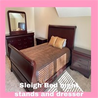 Sleigh Bedroom SET Bed Dresser Nightstands