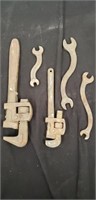 Set of vintage farm tools