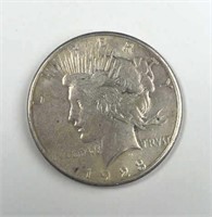 1923-S Peace Silver $1 Dollar AU Nice Luster