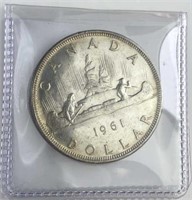 1961 80% Silver Dollar Canada