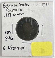 1911 German States 6 Kreuzer