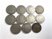 (12) Liberty V Nickels - All Different Dates