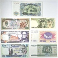 (7) Old World Banknotes from 7 Diff. Countries