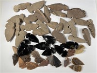 Assorted Stone Indian Arrowheads
