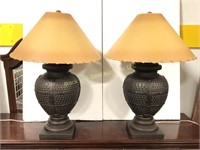 Pair of heavy American Lamp Company table lamps