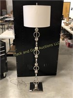 Cool brushed stainless steel floor lamp