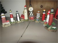 Miniature Lighthouses. Tallest is 8" T