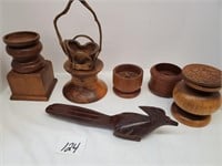 variety lot of wood items