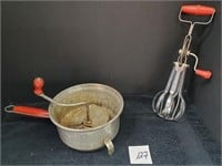 Vintage kitchen beater and sifter