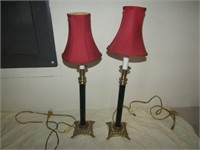 2 Metal Lamps. Little Wobbly. 21" T