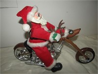 Santa On Motorcycle. 16" L
