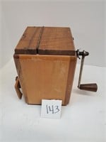 Early wood coffee grinder