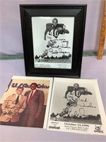 3 Gale Sayers autograph lot Chicago Bears