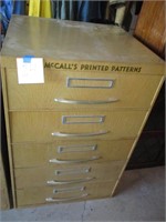 Metal McCall's Printed Patterns Cabinet