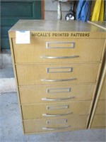 Metal McCall's Printed Patterns Cabinet