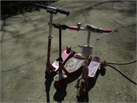 3 Child Scooters Tallest is 30" T Well Used