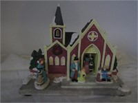 Battery Operated Church 7" T