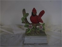 Porcelain Red Bird 6" T