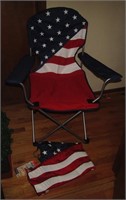 Patriotic Folding Chair Like New
