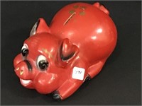 Vintage 1950's Chalkware Piggy Bank