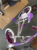 Pink and purple child bike