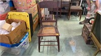 Press Back Oak Chair 17x17x40