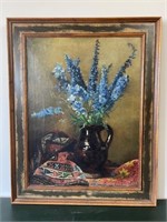 Stunning Early Still Life Oil on Canvas-Obscure