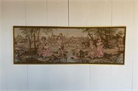 Large Vintage Belgium Tapestry Framing
