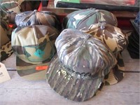 Lot (10) Vintage Camo Hats