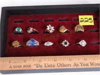 10 Costume Rings. Not Including Case
