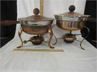 2 Copper Chafing Dishes