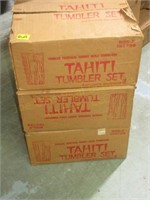 3 Tahiti Tumbler Sets in Orig. Boxes