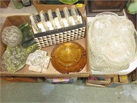 Misc. Glass Inc. Snack Sets, Ashtrays, Etc