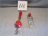 Vintage toy tools – drill and plane