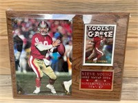 Steve Young Super Bowl XXIX Plaque w/ Trading Card