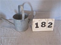 Small galvanized watering can