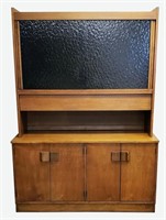 WALNUT VENEER MID CENTURY STYLE HUTCH