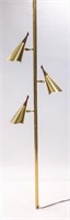 MID CENTURY BRASS POLE LAMP