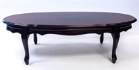 OVAL ENDED FRUITWOOD COFFEE TABLE
