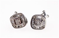 18KT WHITE GOLD EARRINGS AND DIAMONDS BY CARRIERE