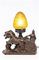 ROMAN GLADIATOR CHARIOT LAMP